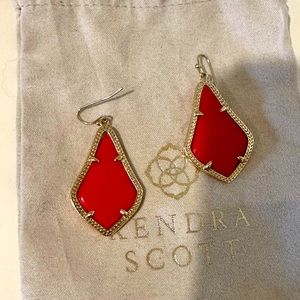 Kendra Scott Alex earrings in red and gold